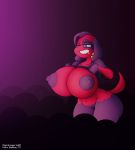  2017 animal_crossing anthro areola ber00 big_breasts breasts canine cherry_(animal_crossing) dog female flashing hi_res huge_breasts mammal nintendo nipples pussy short_stack skullman777 solo video_games 