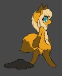  blue_eyes canine clothing female fox fur mammal rubber rubber_suit simple_background solo sorrynothing standing tiny_fox_(sorrynothing) yellow_fur 