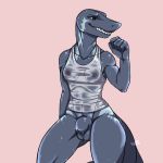 animal_genitalia anthro balls bottomless breasts clothed clothing dickgirl fish intersex marine mars.cacxtus nipples shark sheath shirt solo standing thick_thighs wet wet_shirt wide_hips 