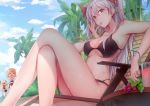  :3 :q absurdres admiral_hipper_(azur_lane) ahoge anger_vein armpits azur_lane bangs bare_shoulders bikini black_bikini blush bound braid breasts chair cleavage collarbone crossed_legs cup day drinking_straw drooling elbow_rest eyebrows_visible_through_hair finger_licking food french_braid fruit grapes groin hair_between_eyes headgear highres hirakuneko iron_cross large_breasts licking long_hair looking_at_viewer lounge_chair multicolored_hair multiple_girls navel one-piece_swimsuit open_clothes open_mouth outdoors prince_of_wales_(azur_lane) prinz_eugen_(azur_lane) red_hair rope sarong see-through short_hair sidelocks silver_hair sitting skindentation smile stomach streaked_hair sun swimsuit thighs tied_up tongue tongue_out tropical_drink two_side_up very_long_hair wet 
