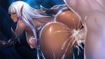  aoi_nagisa_(metalder) ass breasts cum cum_explosion cum_in_ass cum_in_pussy dark_elf elf evelyn_celebrian huge_breasts orgasm pussy sex youkoso!_sukebe_elf_no_mori_e 