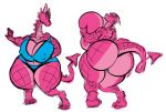  big_breasts big_butt breasts butt clothing dragon female horn huge_breasts huge_butt hyper hyper_breasts kevemperor nipples scalie simple_background sketch smile thick_thighs wide_hips 
