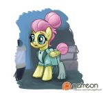  alternate_version_at_source clothing dress female fluttershy_(mlp) friendship_is_magic my_little_pony patreon scared severshy sketch smudge_proof 