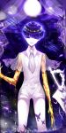  absurdres artist_name bangs blue_eyes blue_hair bug butterfly curtains dark_blue_hair eyebrows_visible_through_hair feet_out_of_frame gem_uniform_(houseki_no_kuni) golden_arms hand_up heterochromia highres houseki_no_kuni insect looking_at_viewer moon necktie open_mouth phosphophyllite phosphophyllite_(ll) purple_eyes see-through sheya shirt short_hair short_shorts short_sleeves shorts signature smile solo sparkle spoilers standing very_short_hair white_neckwear white_shirt white_shorts wide_sleeves wing_collar 