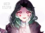  :d bad_id bad_pixiv_id character_name commentary eclipsa_butterfly facial_mark gloves green_hair hand_on_own_cheek looking_at_viewer medium_hair open_mouth purple_eyes smile solo spade_(shape) star_vs_the_forces_of_evil ye_yingmu_yin 