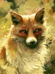  2018 ambiguous_gender black_nose canine digital_media_(artwork) feral fleetingember fox mammal orange_eyes solo whiskers 