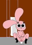  anais_watterson animated anthro bathroom blinking cartoon_network clitoris clothing cub female flat_chested half-closed_eyes kuramomotaro lagomorph legwear looking_at_viewer looking_pleasured mammal mostly_nude navel nipples open_mouth peeing pussy rabbit socks solo spread_pussy spreading the_amazing_world_of_gumball urinal urine young 
