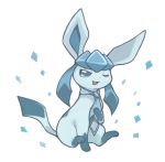  2017 ambiguous_gender eeveelution feral glaceon kanannbo necktie nintendo open_mouth pok&eacute;mon pok&eacute;mon_(species) simple_background solo video_games white_background 