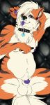  animal_genitalia anthro arcanine balls digital_media_(artwork) fan_character looking_at_viewer male nintendo noah_(scorpianx0) penis piercing pinup pkmn pok&eacute;mon pok&eacute;mon_(species) pose scorpianx0 sheath smile solo video_games 