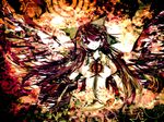  bow brown_hair hair_bow highres meola reiuji_utsuho solo touhou wings 