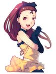  bad_id bad_pixiv_id bow brown_hair ekao gloves hair_bow hands idolmaster idolmaster_(classic) live_for_venus long_hair minase_iori solo 