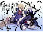  bad_id bad_pixiv_id black_hair blonde_hair boots cape chain feathers formal gilbert_nightray green_eyes hat highres lying male_focus multiple_boys on_side oz_vessalius pandora_hearts sayo_(mutuha) sitting trench_coat yellow_eyes 
