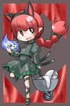  animal_ears braid cat_ears cat_tail kaenbyou_rin kugelschreiber multiple_girls multiple_tails red_eyes red_hair short_hair single_braid tail touhou zombie_fairy 