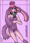  breasts canine chrono_cross dog female long_ears mammal nipples nude padlock poshul pussy smile solo unknown_artist video_games 