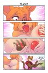  amanda_(simonaquarius) anthro big_breasts big_butt breasts butt clothed clothing comic duo female huge_breasts huge_butt hybrid lagomorph male mammal masturbation nipples nude open_mouth outside pussy rabbit simonaquarius standing surprise thick_thighs tongue tongue_out voluptuous wide_hips 