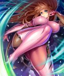  00s 1girl aoi_nagisa_(metalder) ass blue_eyes bodysuit bouncing_breasts breasts brown_hair erect_nipples female full_body high_heels hime_cut huge_ass impossible_clothes kicking koukawa_asuka lilith-soft long_hair looking_at_viewer no_bra shiny_skin skin_tight smile taimanin_(series) taimanin_asagi taimanin_asagi_battle_arena thighhighs very_long_hair 