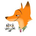  anthro canine disney drapzootopia fox fur hi_res male mammal nick_wilde simple_background text zootopia 