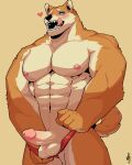 &lt;3 2021 abs absurd_res anthro balls bedroom_eyes biceps blue_eyes blush canid canine canis clothed clothing domestic_dog erection fangs fur gakujo genitals hi_res humanoid_genitalia humanoid_penis licking licking_lips looking_at_viewer male mammal muscular muscular_anthro muscular_male narrowed_eyes nipples open_mouth partially_clothed pecs penis quads seductive sharp_teeth shiba_inu solo spitz teeth tongue tongue_out triceps underwear underwear_down 