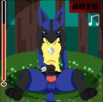  animal_genitalia animal_penis animated anus balls canine_penis digital_media_(artwork) erection knot lucario male masturbation nintendo paws penis pixel_(artwork) pok&eacute;mon pok&eacute;mon_(species) screencap solo video_games 