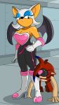  bat blindfold boots clothed clothing collar domination eyeshadow fan_character female female_domination footwear fully_clothed gloves high_heels leash lipstick makeup male mammal nasiri_(artist) nude rouge_the_bat shoes sonic_(series) sonic_the_hedgehog wings 