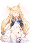  :d animal_ears armor asymmetrical_legwear bangs barcode_tattoo blonde_hair blue_flower blue_rose blush breasts choker closed_eyes commentary_request cowboy_shot dress eyebrows_visible_through_hair flower flying_heart g41_(girls_frontline) girls_frontline groin hair_between_eyes hair_ornament hands_up light_particles long_hair low-tied_long_hair navel open_clothes open_dress open_mouth panties perri_(mnemosine) rose sidelocks simple_background small_breasts smile solo stomach tattoo thigh_strap thighhighs twintails underwear very_long_hair white_background white_dress white_panties 