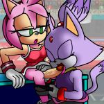  amy_rose blaze_the_cat breasts cat clothed clothing dickgirl erection eyelashes eyes_closed feline fellatio female hedgehog intersex lagomorph mammal marthedog open_mouth oral penis sex sonic_(series) thekaimaster07 