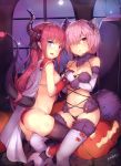  armor ass bikini_armor deru06 fate/extra fate/extra_ccc fate/grand_order fate/stay_night halloween heels horns lancer_(fate/extra_ccc) mash_kyrielight pointy_ears tail thighhighs 