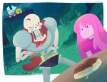  2015 adventure_time animated_skeleton bone canine cartoon_network crossover dog female finn_the_human human humanoid jake_the_dog male mammal natouu not_furry_focus papyrus_(undertale) princess_bubblegum skeleton undead undertale video_games 