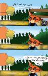  2016 anthro canine comic dialogue disney english_text eyewear forest fox fur hi_res male mammal nick_wilde outside outsie quirky-middle-child red_fur solo sunglasses text the_iron_giant tree truck vehicle zootopia 