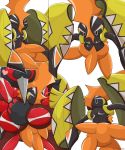  &lt;3 2018 ambiguous_gender buzzwole eyes_closed male male/ambiguous nintendo pok&eacute;mon pok&eacute;mon_(species) simple_background tapu_koko type ultra_beast video_games white_background 