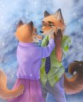  anthro canine clothed clothing disney female fox fur hi_res kastraz male mammal mother mrs_wilde nick_wilde parent son zootopia 