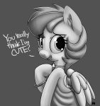  clothed clothing english_text equine female feral friendship_is_magic grey_background hair happy hi_res looking_away mammal my_little_pony open_mouth pabbley pegasus rainbow_dash_(mlp) simple_background smile solo teeth text tongue wide_eyed wings 