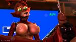  3d_(artwork) animatronic anthro bexstinsfm big_breasts breasts canine crossgender cum cumshot digital_media_(artwork) ejaculation female five_nights_at_freddy&#039;s foot_fetish footjob foxy_(fnaf) hair humanoid_penis machine male male/female mammal nipples nude open_mouth orgasm penis robot sex smile source_filmmaker television text toes tongue two-footed_footjob video_games 