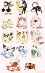  anchor beetle bellrun bird black_cat black_hat bug cat character_name chocodiley claws closed_eyes commentary creature english english_commentary girafarig_(beta) haneei hat highres hinaazu ikari_(pokemon) insect koonya kotora_(pokemon) limited_palette lying mitsuboshi multiple_heads murkrow_(beta) no_humans number octillery_(beta) octopus on_stomach parody pokemon pokemon_(creature) pokemon_gsc_beta pokemon_number politoed_(beta) raitora shark signature simple_background sneasel_(beta) standing style_parody white_background witch_hat wolfman_(pokemon) 