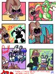  ambiguous_gender burnt clothing comic drawing eating emolga english_text eyewear flying hoodie la-frugele lightning lopunny nintendo pok&eacute;mon pok&eacute;mon_(species) rotom rotomdex savage scared scarf scyther speechless sweat text video_games zap 