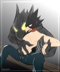  anthro avian beak bird fumikage_tokoyami male mammal my_hero_academia sketch solo twstacker 