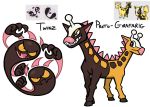  commentary creature english_commentary ghost girafarig_(beta) highres multiple_sources no_humans pokemon pokemon_(creature) pokemon_gsc_beta shenanimation simple_background twins_(pokemon_gsc_beta) white_background 