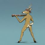  2018 animal_genitalia animal_penis antlers cervine el-yeguero equine_penis erection horn male mammal penis reindeer solo standing 