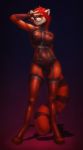  absurd_res anthro bondage_gear breasts cup4eney female garter hi_res looking_at_viewer mammal nipples red_panda smile solo standing wide_hips 