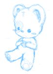  2013 ambiguous_gender blush cub simple_background sketch solo white_background young yuanyuan 