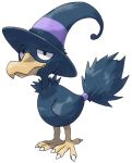  claws commentary creature english_commentary etherealhaze full_body highres looking_at_viewer murkrow_(beta) no_humans pokemon pokemon_(creature) pokemon_(game) pokemon_gsc_beta sugimori_ken_(style) transparent_background 