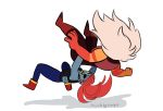  alien cartoon_network crossover duo eye_patch eyewear female fish gem_(species) hair jasper_(steven_universe) kowallaby marine monster open_mouth orange_body red_hair steven_universe suplex undertale undyne video_games white_hair yellow_eyes 