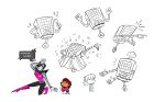  ambiguous_gender duo eating human kritterart machine mammal mettaton mettaton_ex not_furry pose protagonist_(undertale) robot undertale video_games 