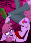  2018 alcohol anthro anthrofied apple berry_punch_(mlp) beverage blush bottle breasts cleavage clothed clothing crop_top cutie_mark derp_eyes digital_media_(artwork) drunk earth_pony equine female food friendship_is_magic fruit hair hi_res holding_bottle holding_object horse jrvanesbroek mammal my_little_pony nipple_bulge panties pinky_out pony purple_eyes purple_hair shirt solo tank_top thong under_boob underwear undressing upside_down wine wine_bottle 