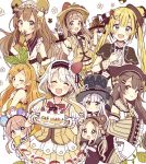  :d :o ;q ^_^ ahoge animal_ears animal_hat bangs bare_shoulders bear_ears bear_hat bendy_straw black_bow black_capelet black_hat blonde_hair blue_eyes blush bow brown_eyes brown_gloves brown_hair brown_skirt brown_vest cake capelet cat_ears cat_hat child closed_eyes closed_mouth commentary_request cup detached_sleeves dress drink drinking_glass drinking_straw eyebrows_visible_through_hair facing_viewer finger_to_mouth flower food food_themed_clothes food_themed_hair_ornament fur-trimmed_gloves fur_trim gloves green_eyes grey_eyes hair_between_eyes hair_bow hair_ornament hands_on_another's_head hat hat_bow heterochromia highres holding holding_sack holding_tray index_finger_raised leaf_hair_ornament long_hair long_sleeves looking_at_viewer looking_to_the_side maid_headdress mini_hat multiple_girls one_eye_closed open_mouth orange_dress orange_eyes orange_hair original pleated_skirt puffy_short_sleeves puffy_sleeves ribbon sack sakura_oriko shirt short_sleeves silver_hair simple_background skirt sleeveless sleeveless_dress sleeves_past_fingers sleeves_past_wrists smile strawberry_hair_ornament tongue tongue_out top_hat tray very_long_hair vest white_background white_flower white_hat white_ribbon white_shirt wide_sleeves x_hair_ornament 