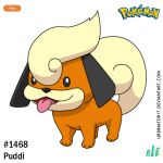  character_name creature dog full_body logo no_humans number pokemon pokemon_(creature) pokemon_gsc_beta pudii signature solo standing tongue tongue_out transparent_background urbinator17 watermark web_address 