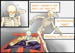  &lt;3 2016 animated_skeleton bed blush bone dialogue digital_media_(artwork) duo embarrassed english_text male male/male not_furry nude papyrus_(undertale) racecar_bed sans_(undertale) skeleton speech_bubble text undead undertale unknown_artist video_games 