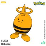  character_name closed_mouth creature elebaby fangs full_body logo no_humans number pokemon pokemon_(creature) pokemon_gsc_beta signature solo standing transparent_background urbinator17 watermark web_address 