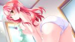  ass azuma_nagisa blush breasts chikotam game_cg long_hair nipples panties pink_hair topless towel underwear windmill_(company) yakusoku_no_natsu_mahoroba_no_yume yellow_eyes 