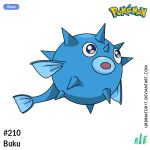  blue_eyes bukuu_(pokemon) character_name logo no_humans number pokemon pokemon_(creature) pokemon_gsc_beta signature spikes transparent_background urbinator17 watermark web_address 